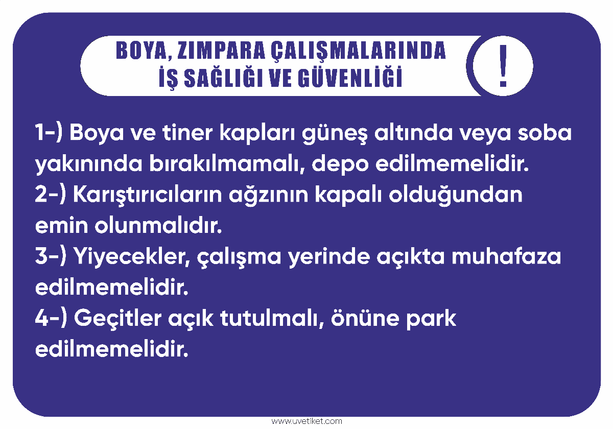Boya, Zımpara Çalışmalarında İş Sağlığı ve Güvenliği