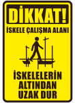 Dikkat İskele Çalışma Alanı İskelelerin Altından Uzak Dur