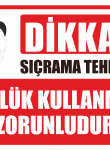 Dikkat Sıçrama Tehlikesi Gözlük Kullanmak Zorunludur