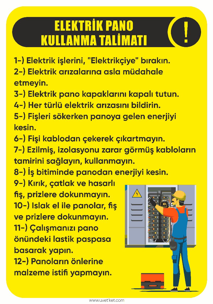 Elektrik Pano Kullanma Talimatı